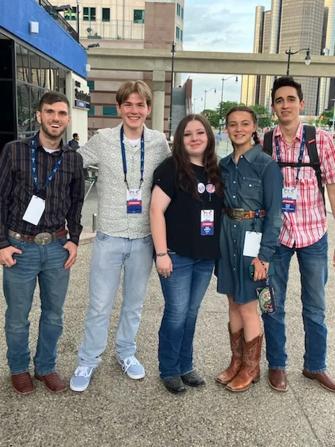 Young Texas Republicans at a national conservative convention